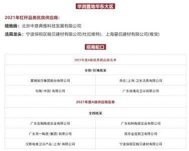 76家陶瓷企业入选优秀供应商名单，一季度超100家陶企中标瓷砖采购项目